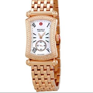 Michele Diamond Rose Gold Timepiece